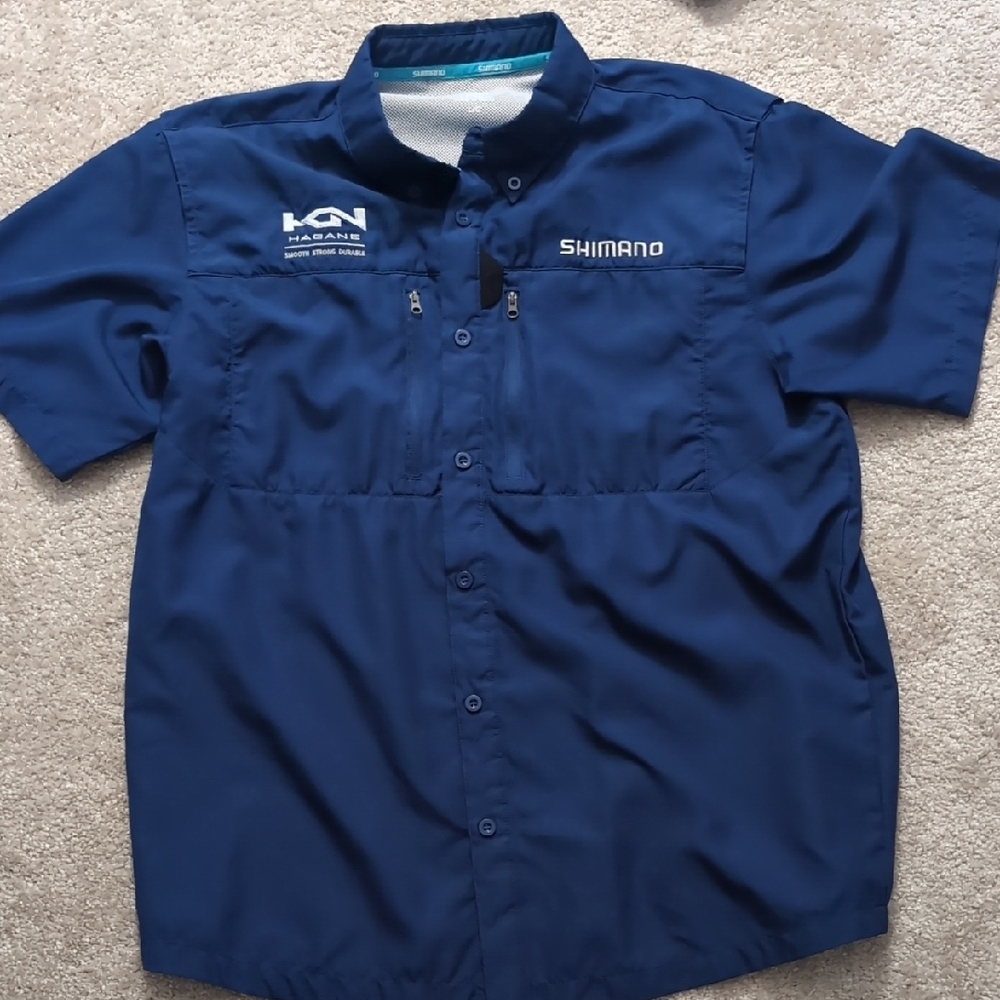 Shimano Navy Short Sleeve Shirt